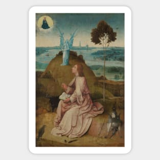 St. John the Evangelist on Patmos - Hieronymus Bosch Sticker